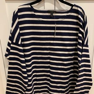 J. Crew Tops - J.Crew LS Striped tip with Pom Pom trim - NWT J. Crew Tops - J.Crew LS Striped tip with Pom Pom trim - NWT